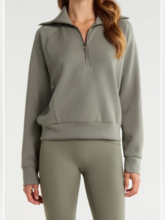 SPANX Tops - SPANX Light Gray  AirEssentials Half Zip Sweatshirt Large